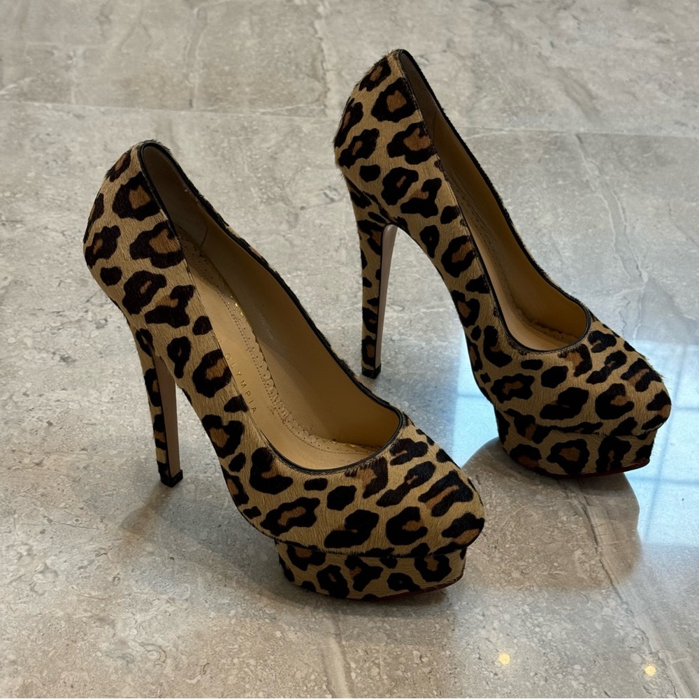Charlotte Olympia Leopard Print Platform Heels